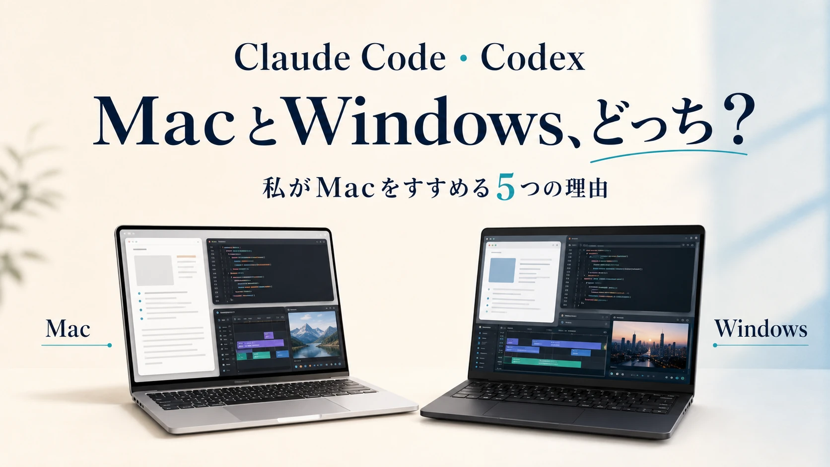 Claude CodeとCodexはMacとWindowsどっち？私がMacをすすめる5つの理由
