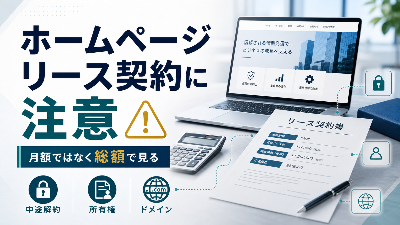 悪質なホームページリース契約に注意｜月額の安さだけで決める前に確認したいこと