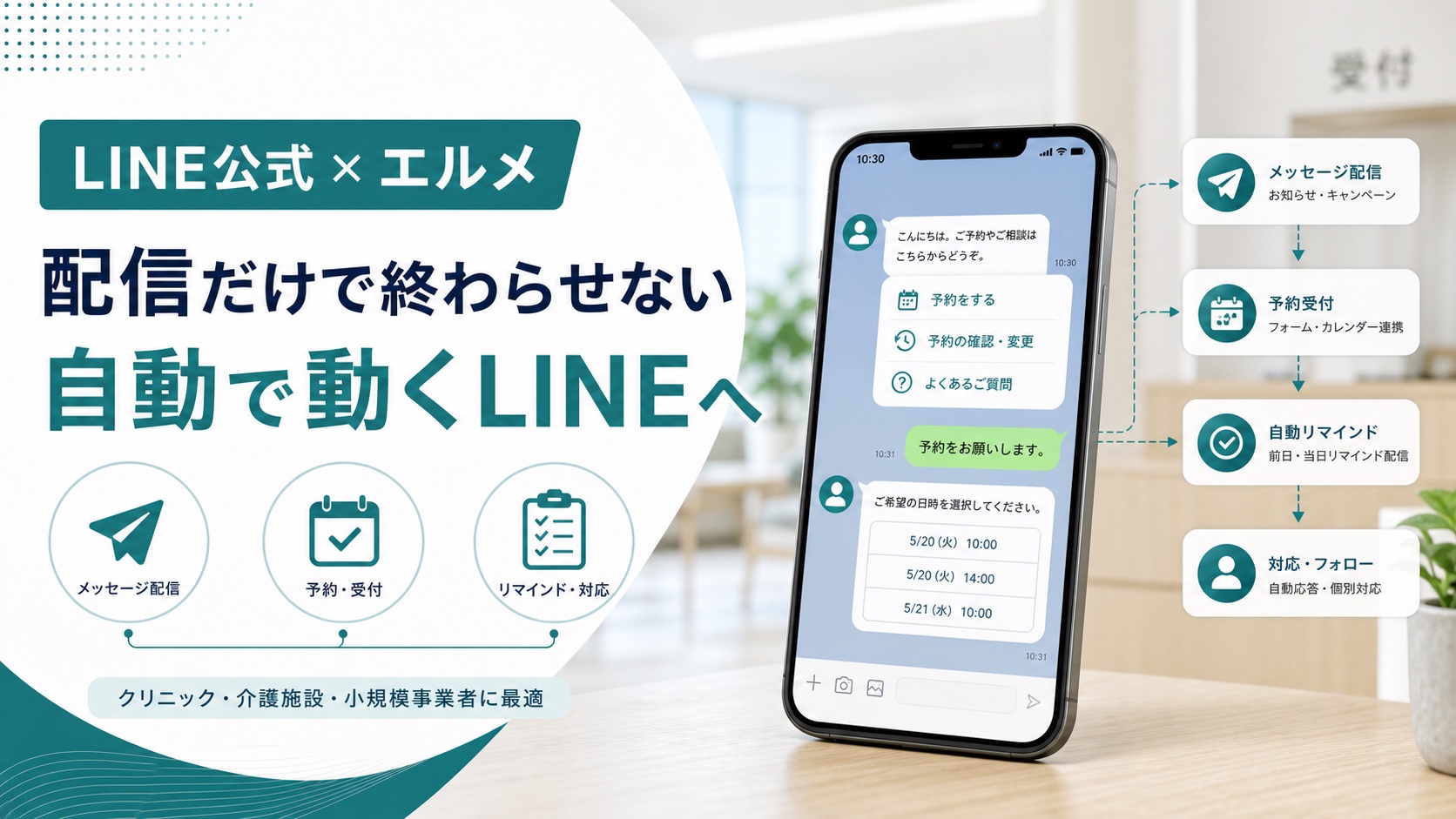 LINE公式アカウントは配信だけではもったいない｜自動応答・予約対応を広げるエルメ活用法